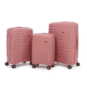 Hot Sale Luxury Brand 20 24 28 Inch PP Trolley Luggage Suitcase Large 14 Inch Zipper Opening Caster Password for Holiday Use