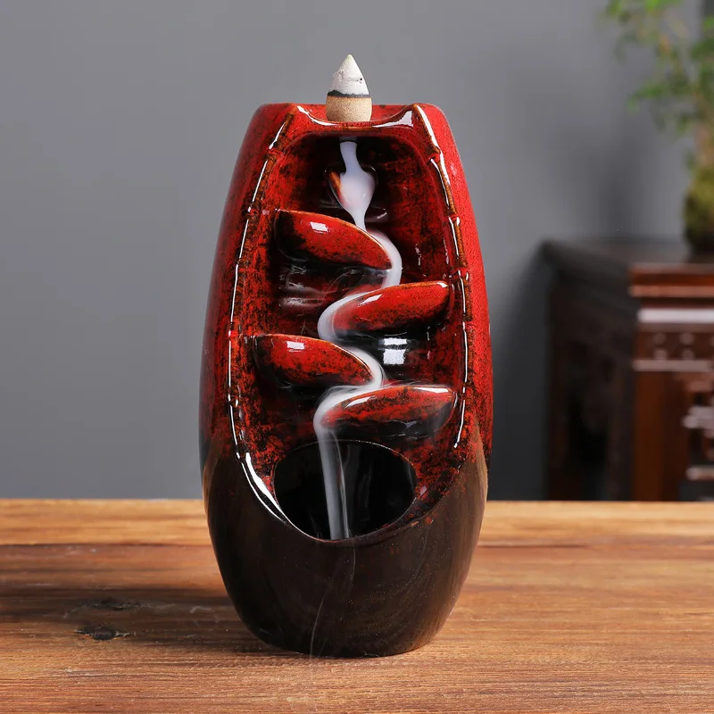 Backflow Incense Burner Cones Ceramic Smoking Decore Incense Censer Holder Incen Burner Back