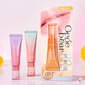 Gege Bear Lip Care Tint 3 Flavors Moisturizing Nourishing Anti Cracking Exfoliation Natural Fruit Color Changing Mirror Lip Balm