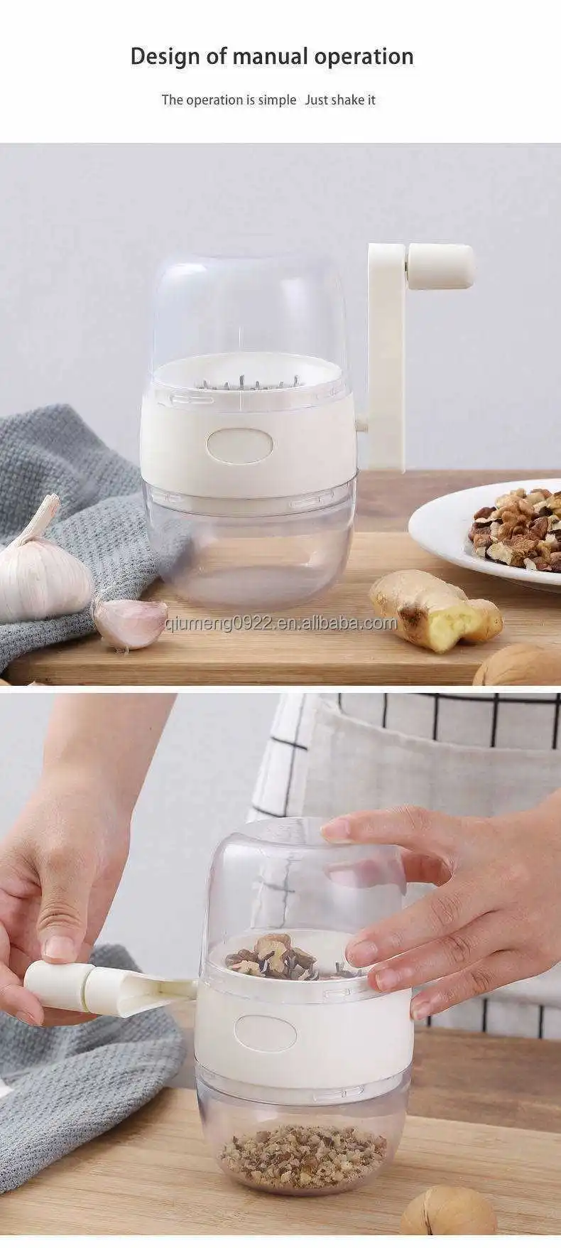 Nut Grinder Peanut Crusher Garlic Press Multifunctional Hand Shake