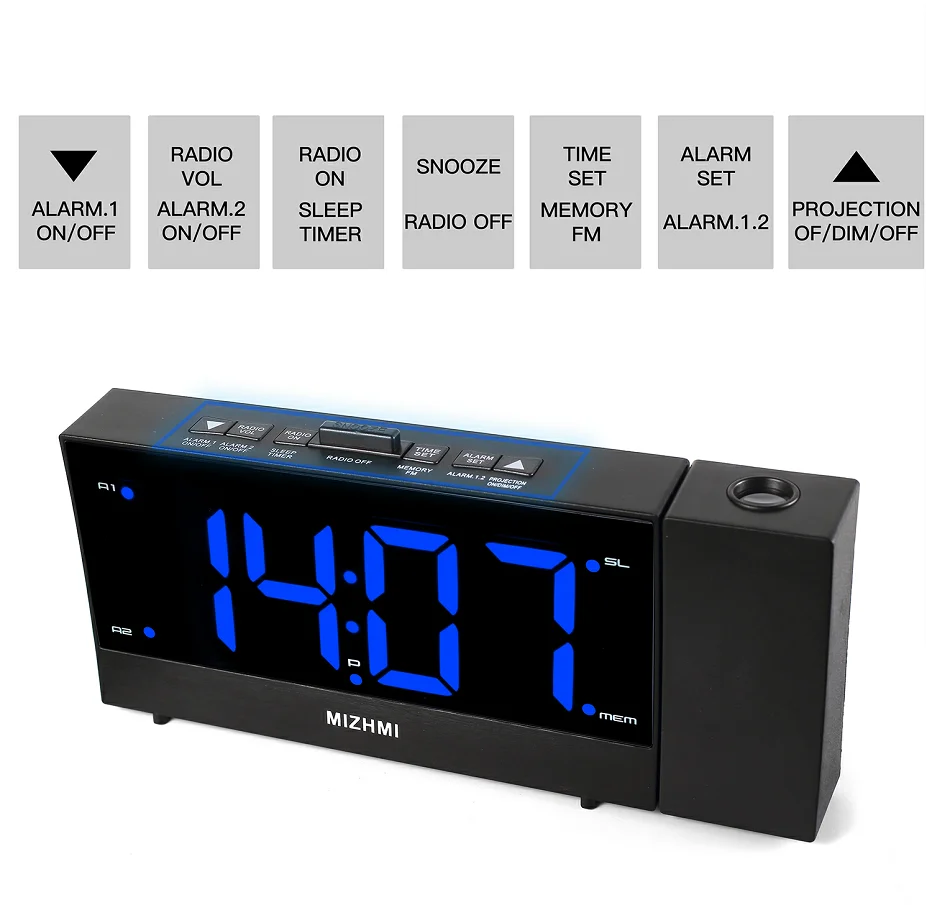 Hotel And Home Led Digital Fm Radio Table Digital Alarm Clock Snooze ...