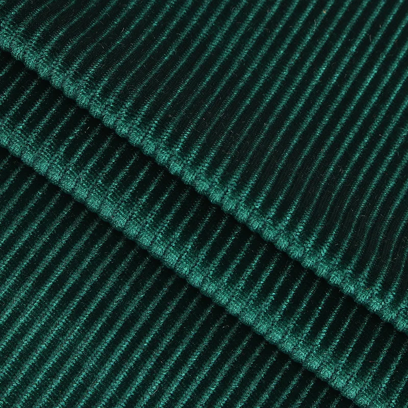 Eco Friendly New Style 4x2 Rib Stripe Comfortable Velvet Velour Double Sided Corduroy Velvet  Rib Velour  Velvet Fabric for Sofa