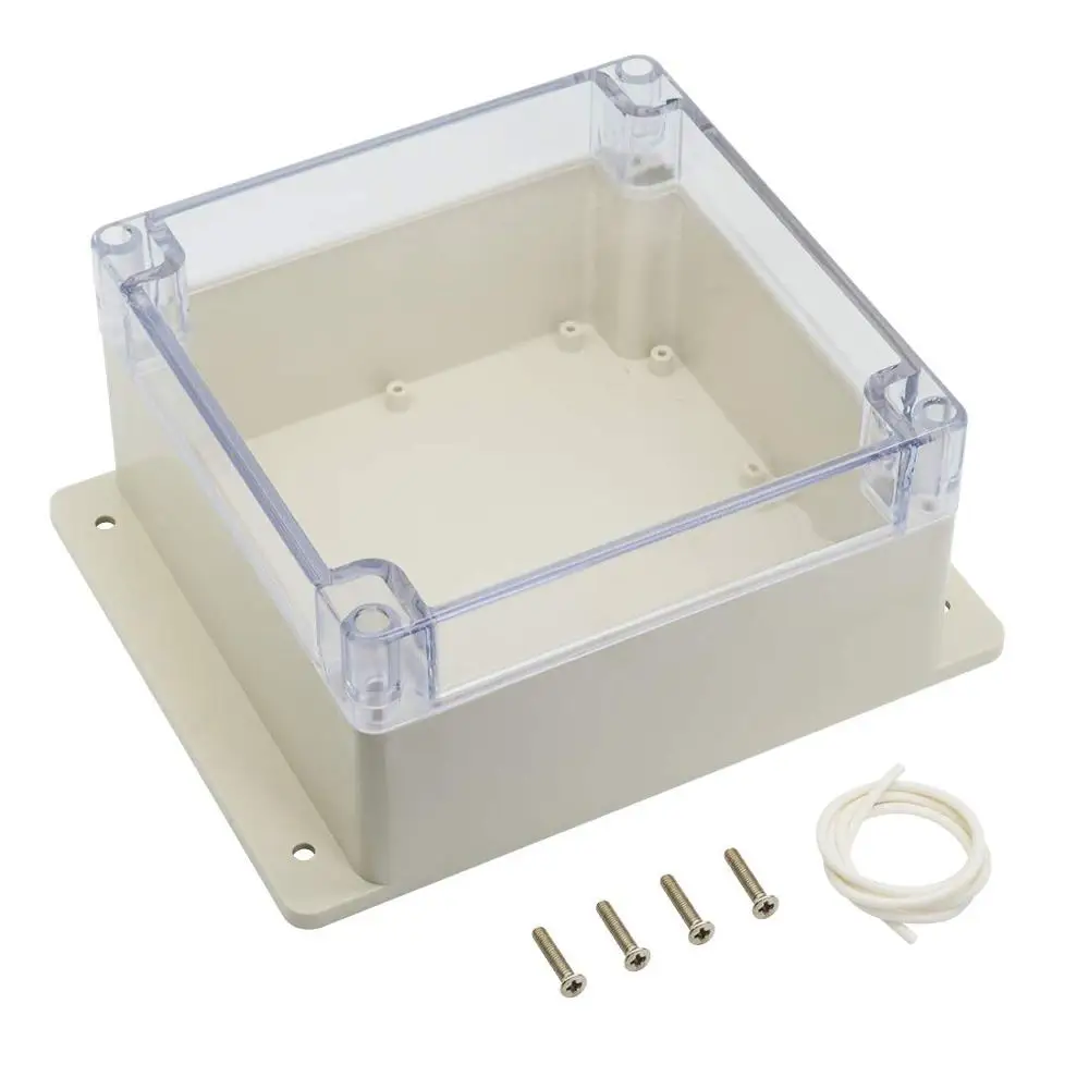 Caja de proyecto electrónica impermeable carcasa de plástico ABS carcasa gris/transparente