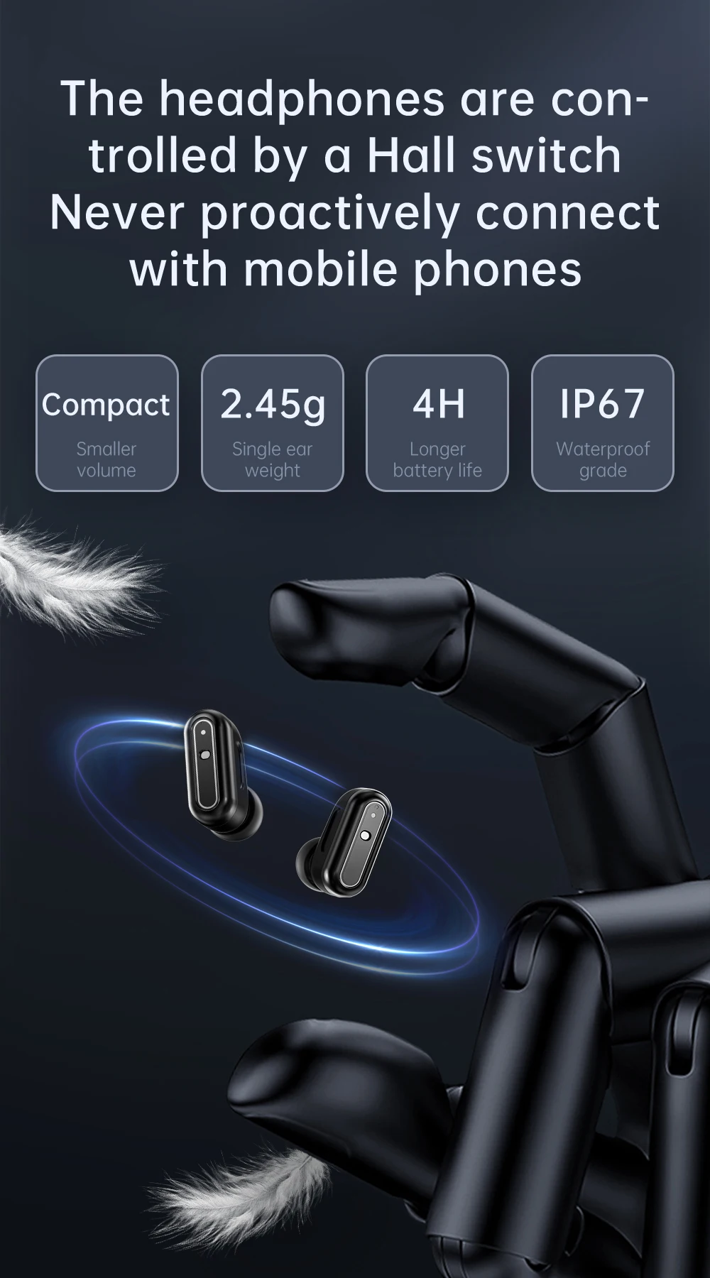 High-End 1.39 Inch X10 TWS Earphone Smart Watch IP67 250+30mAh 2 in 1 NFC BT Call Round Smart Watch with Built-in Earbuds