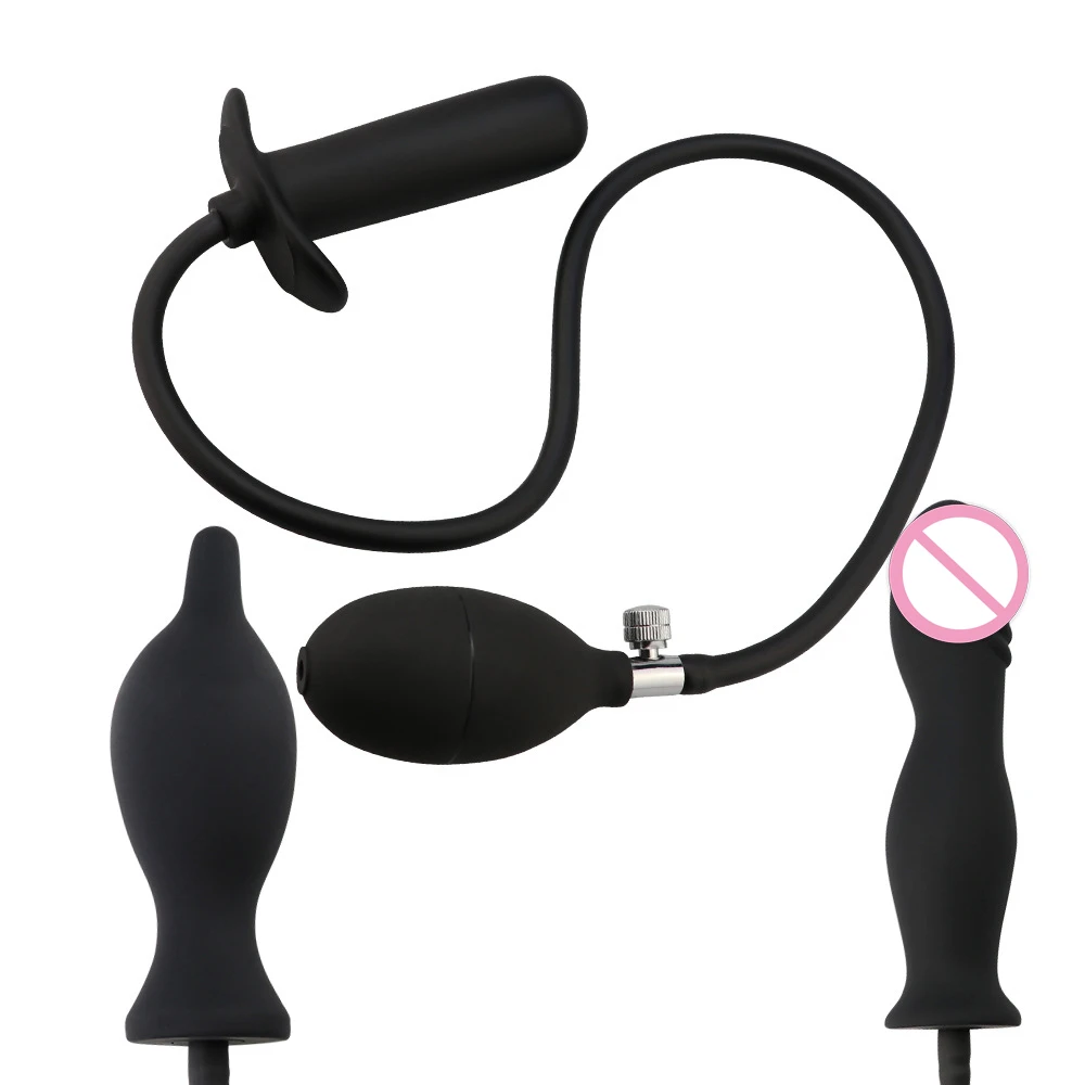 Silicone Large Black Inflatable Anal Plug Butt Plug Penis Dilator Sex Toys  for Men Woman Gay| Alibaba.com