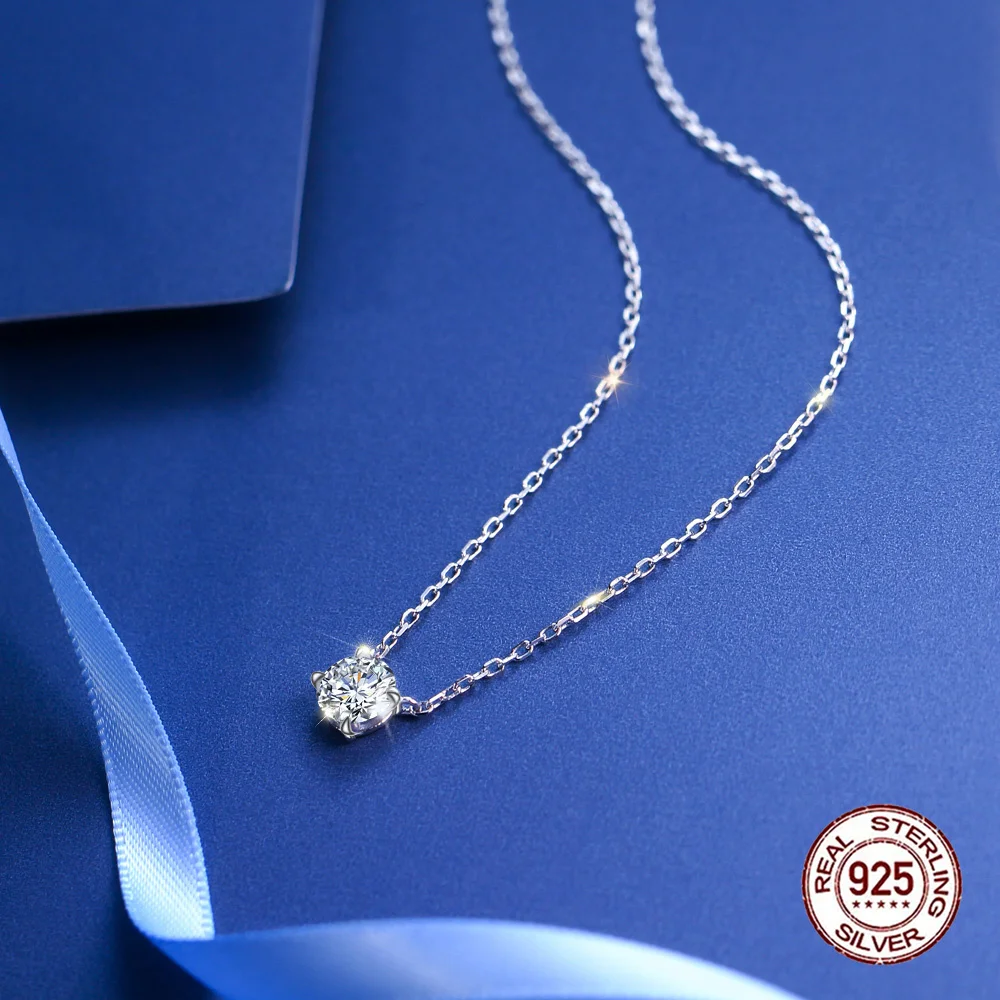 Chic Jewelry - 4 Prong Setting 925 Sterling Silver Pendant