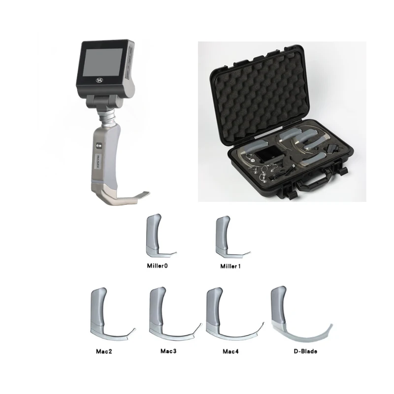 Reusable Video Laryngoscope for Children and Adult Surgical Intubation with Medical Endoscope Camera