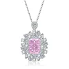 Single pendant+OShaped chain (pink)