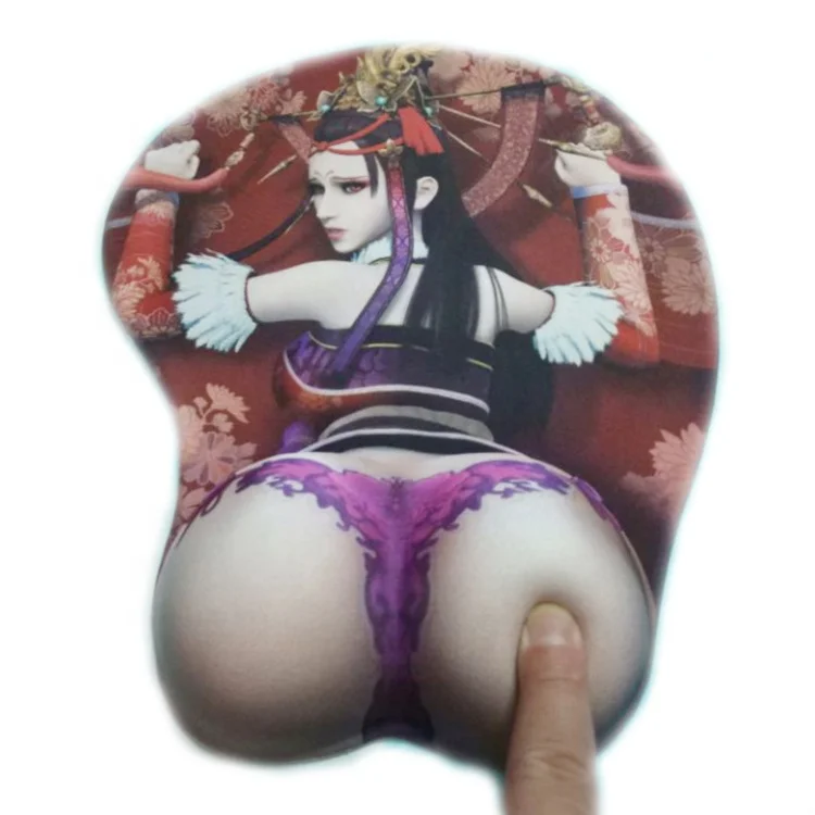 OEM ODM Manufacturer Sublimation Printing Mousepad Custom Design Keyboard Gaming Silicon Gel Sexy Ass Mouse Pad Butt