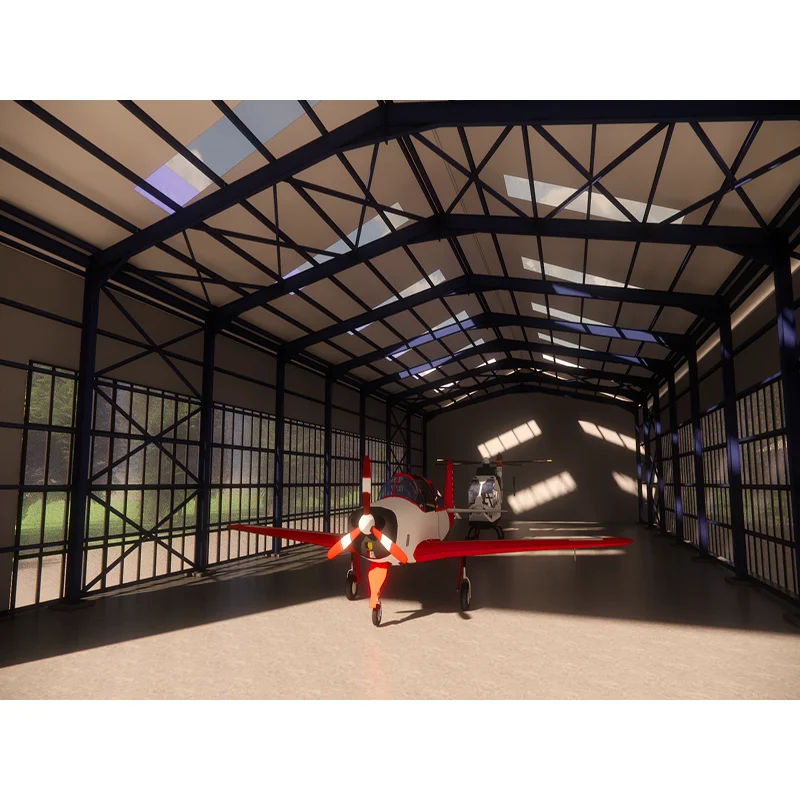 Prefabricated Steel Structure Hangar for Aircraft Workshop Hall & Gym-Versatile Aircraft Hangar Shed