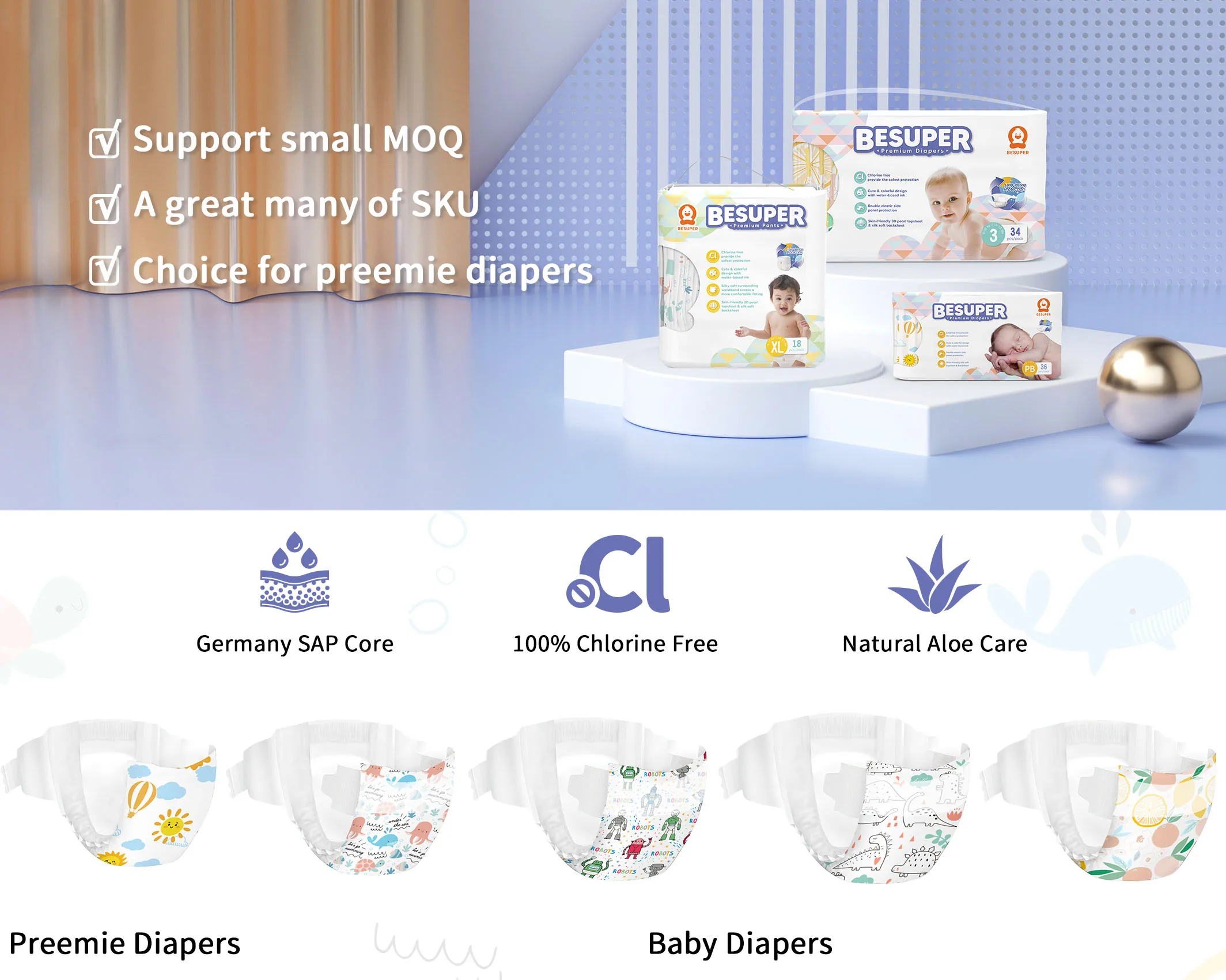 Customized Factory Directly Adult Baby Diaper Manufacturer Looking For