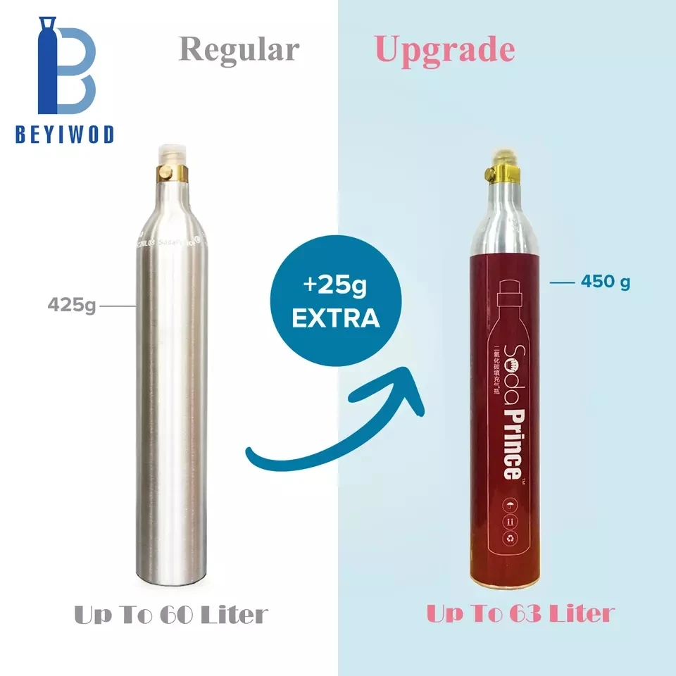 product co2 soda bottle ce dot tped iso certified high pressure aa6061 aluminum 06l customizable color sparkling water refill cylinder-4