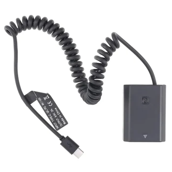 NP-FZ100 Dummy Battery Adapter USB Type-C Spring Power Cable for Camera A6600 A7C A7III A7SIII A7R product image