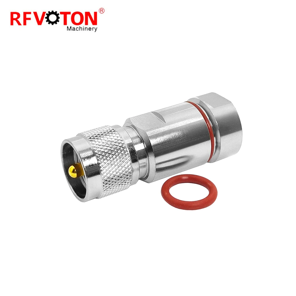 Factory Supply UHF PL259 Male Plug Macho Straight Clamp Mount Screw 1/2 Flexible 1-2 Cable Rf Connectors Converter Rohs in Stock