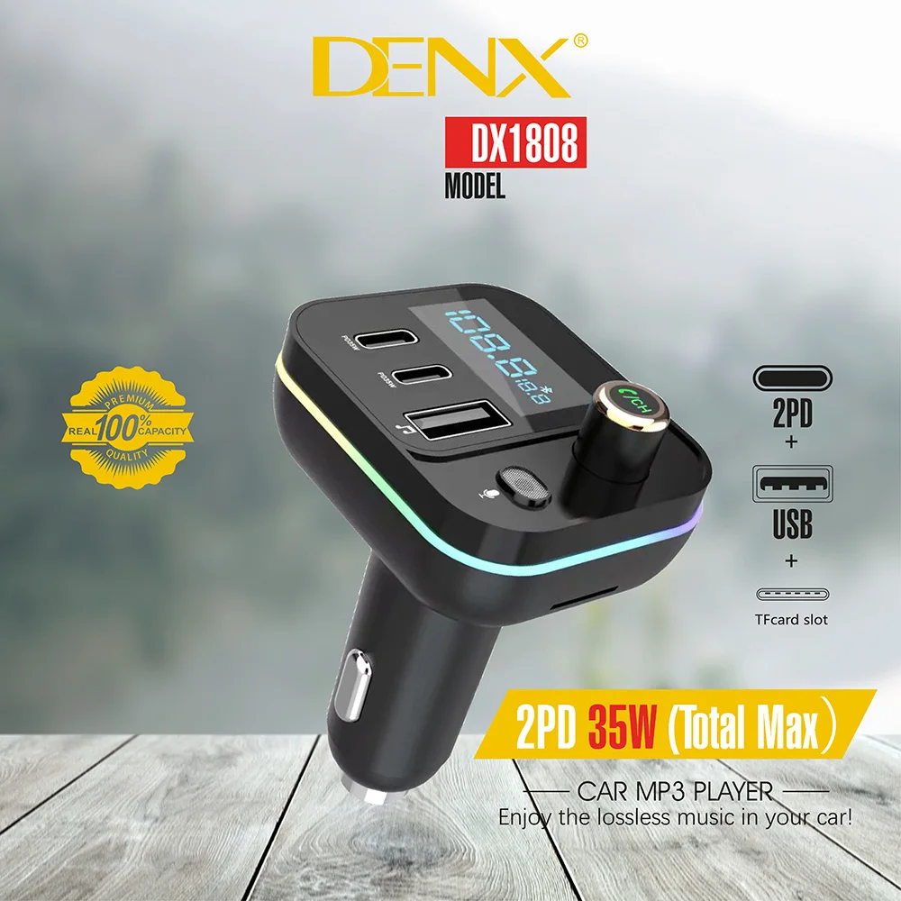 Denx Dx1808 Car Pd Fast Charging Stereo Mp3 Player Kit Handsfree