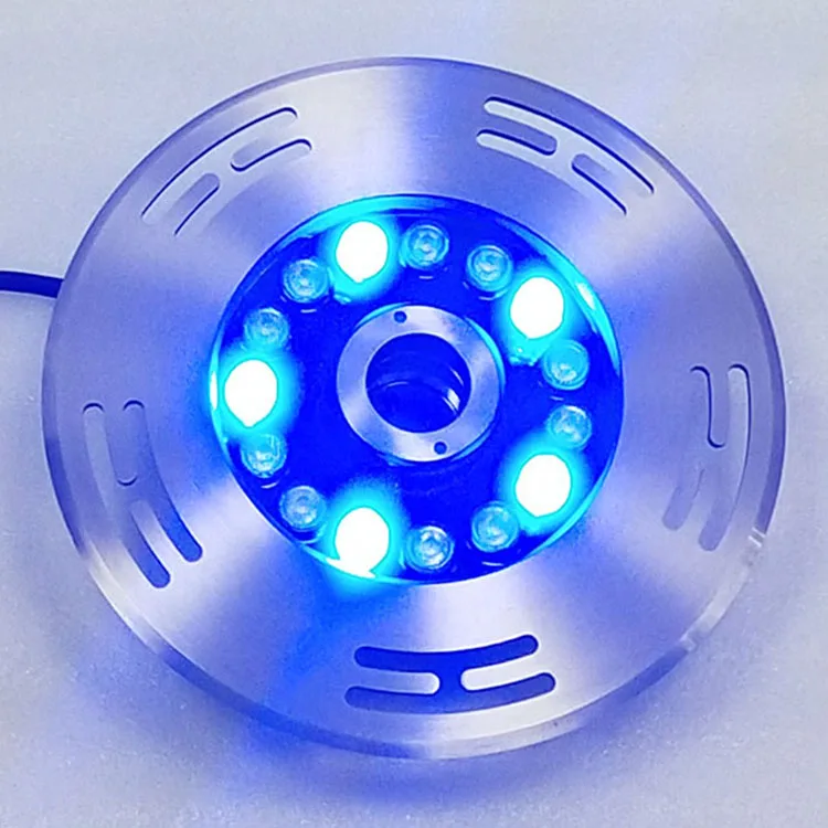 Круглый Водонепроницаемый подводный фонтан из нержавеющей стали dmx 6 Вт ip68 9 с соплом для паркового освещения под водой кольцевой Фонтан СВЕТОДИОДНЫЙ светильник