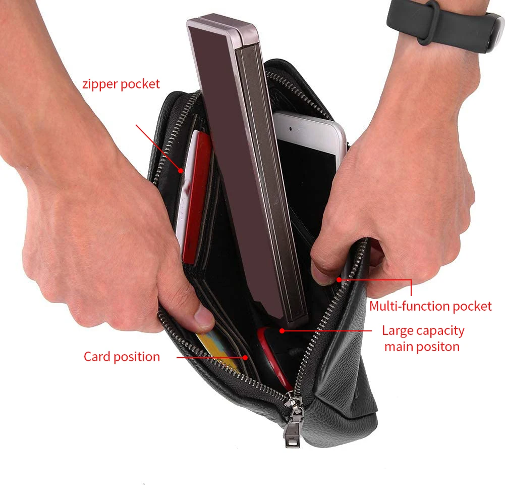 新しいシンプルなデザインの本革指紋認証クラッチソフトバッグ、指紋ロック付きビジネスマン向けハンドバッグ、ブラック| Alibaba.com