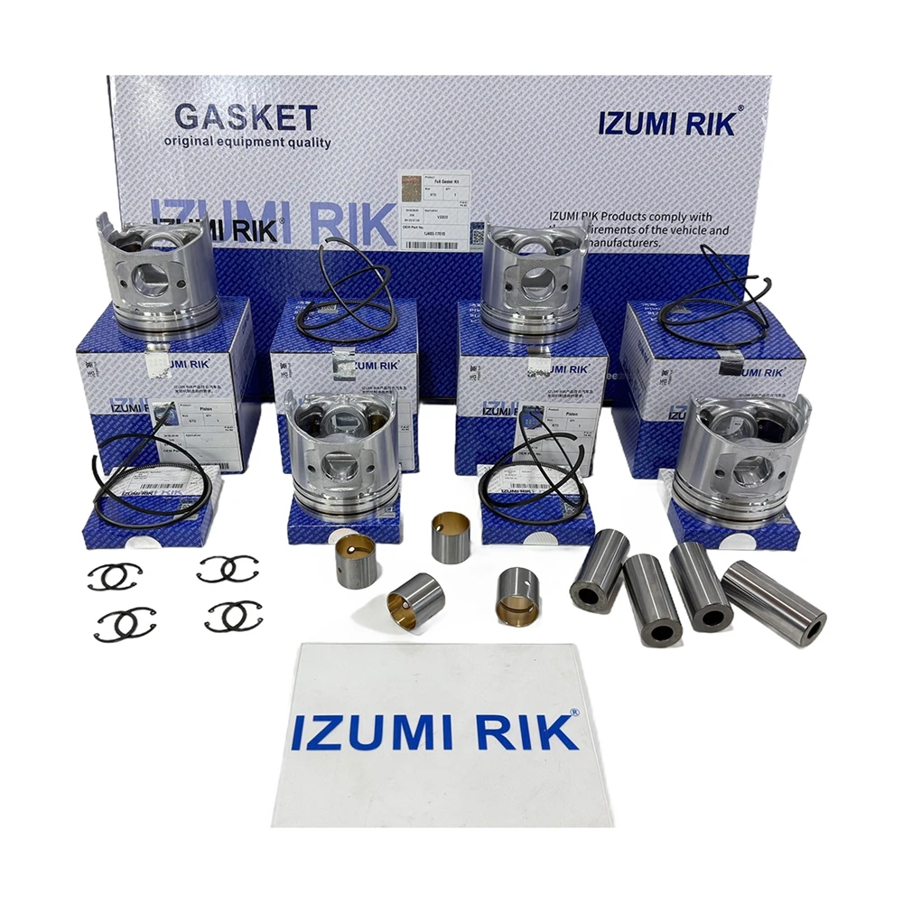 Heavy Duty Engine Parts IZUMI RIK K130 N04C P20C Piston & Piston Ring Set for Hino
