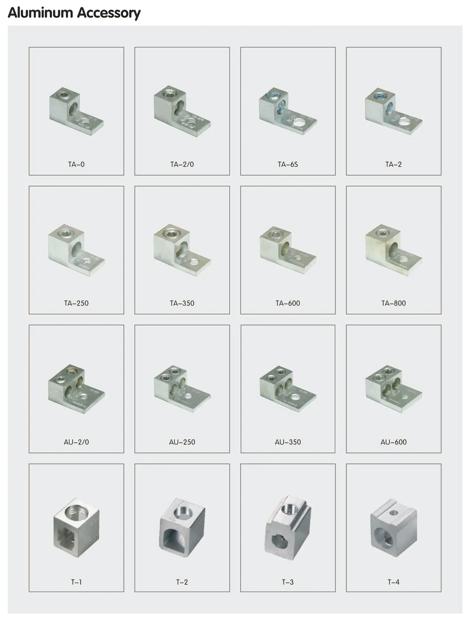 TA-0 1 Hole 1 Port Conductor Range 14 - 1/0 AWG 1/4 in Bolt size Tin Plated ILSCO equivalent Aluminum Mechanical Lug