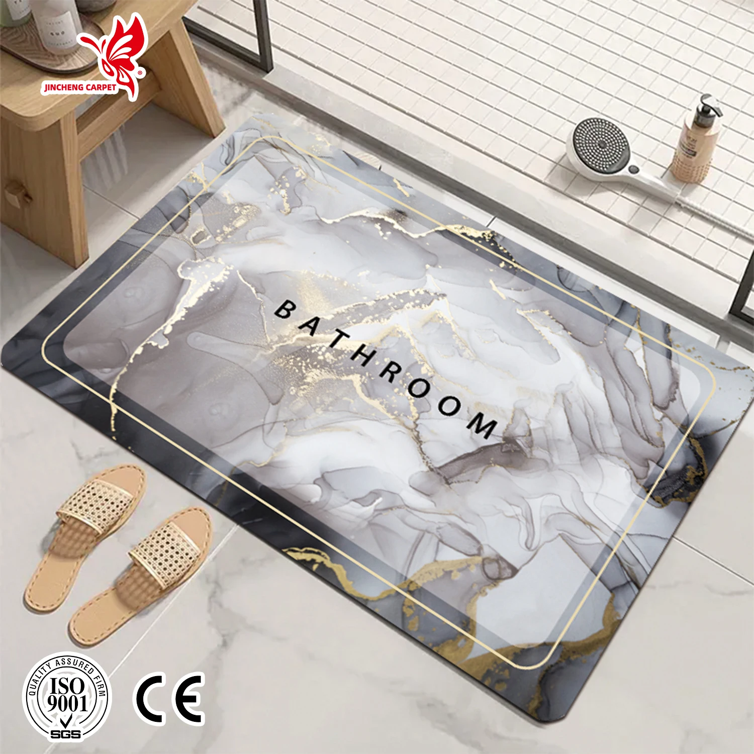 Tapis Diatomite Cuisine 45x70cm - Absorption Rapide - Antidérapant Vert