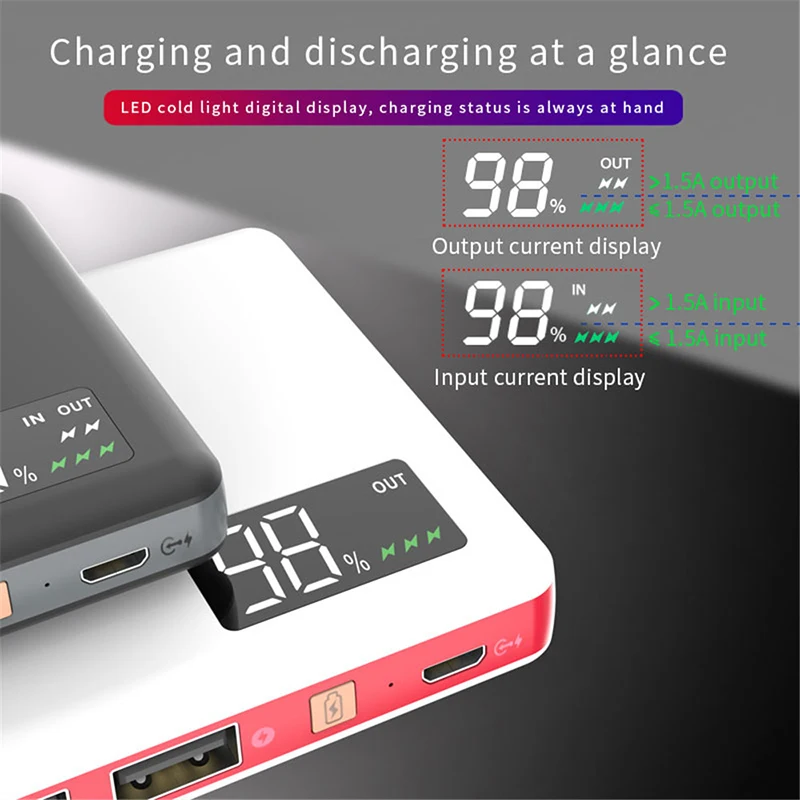Best Seller 10000mah Portable Wireless Power Bank Qi Wireless Charger