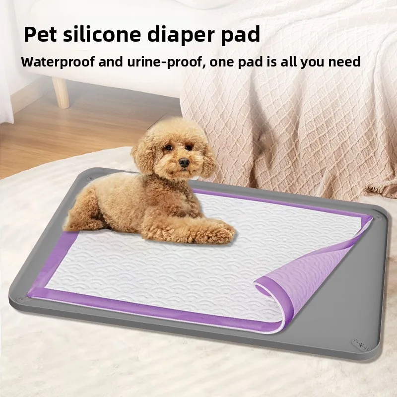 Couches pour animaux réutilisables, tapis d’entraînement pour chiots, tapis anti-débordement, tapis portable étanche en silicone pour animaux