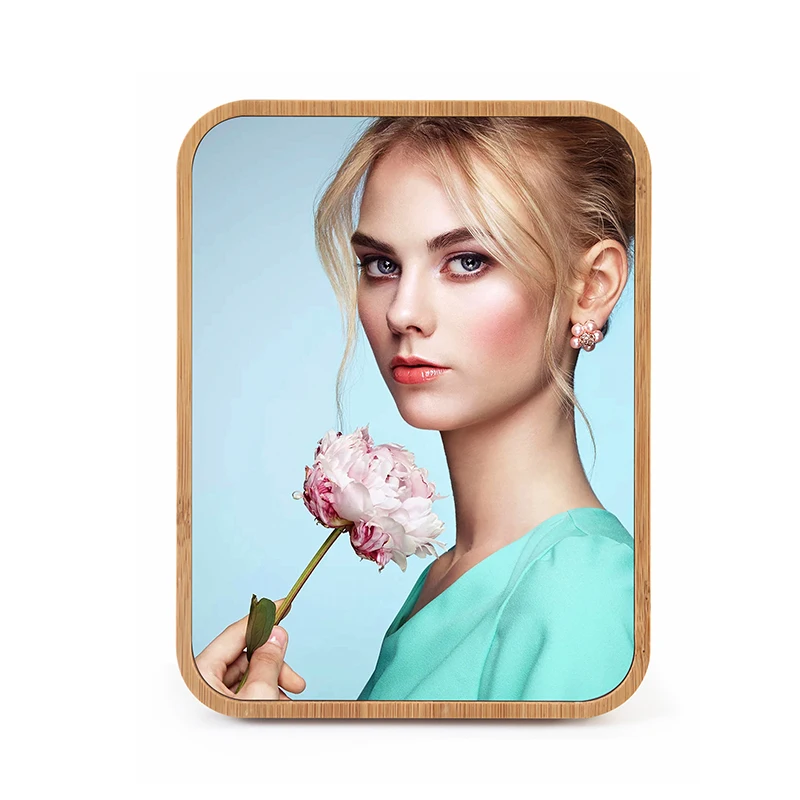Freesub New Arrival Bamboo Frame HD Sublimation Blank Aluminum Sheet Photo Frame