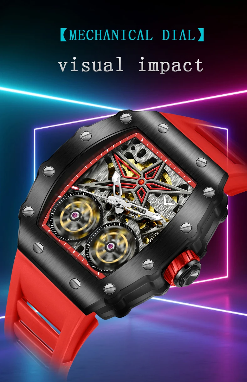 2022 Onola Custom Automatic Watch Luxury Skeleton Mechanical Watches ...