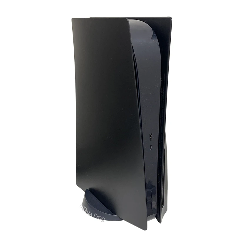 Data Frog Black Face Plate for PS5 Console Accessories for PS5 Panels for Playstation 5 Console Disk Edition Cover