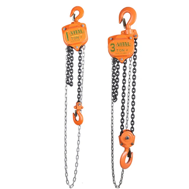 3 Ton Vital Chain Hoist Block and Tackle Japan Chain Block 20 Ton