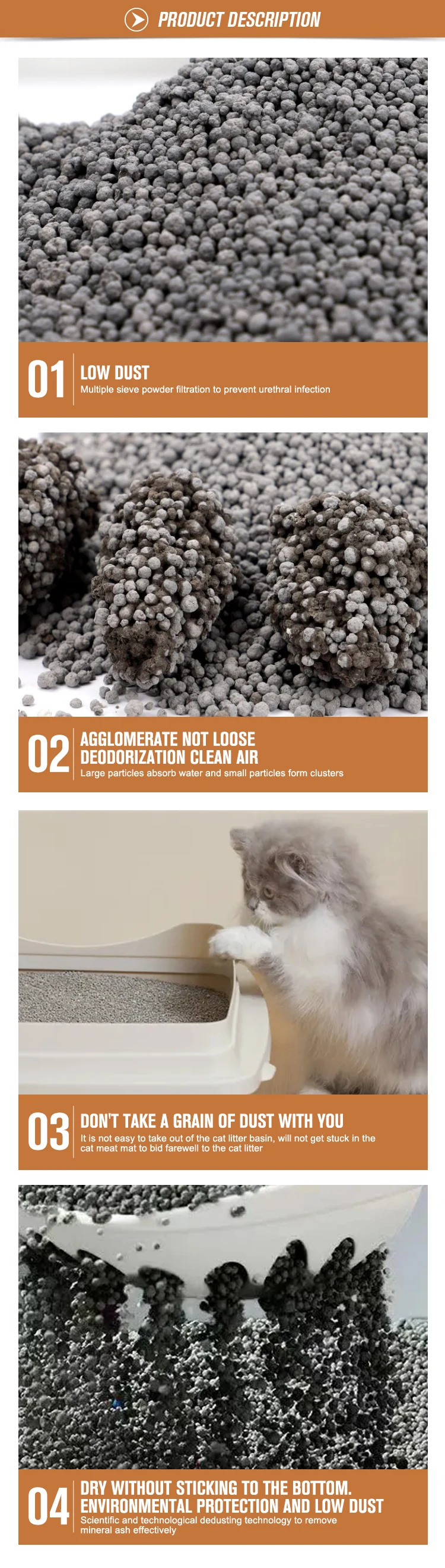 Multiple Favors Chinese Manufacturers Carbon Balls Natural Litter For