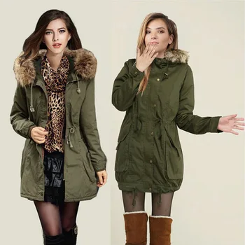 Onenweb new winter women's keep warm cotton coat ladies cotton canvas winter coat