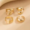 03 ensemble de bagues en or clair 5680