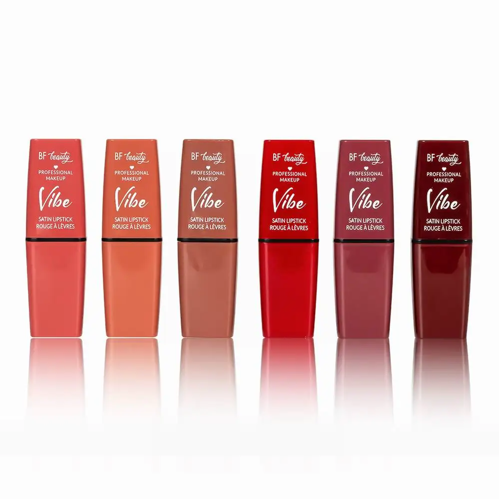 High Quality Luxury No Brand Hypoallergenic Nude Lipstick Makeup Your Logo Trend Glossy Private Label Pigmented Lipstick