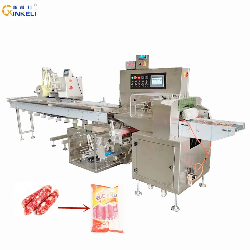 Automatic Food horizontal pouch packing machine for multi sausage