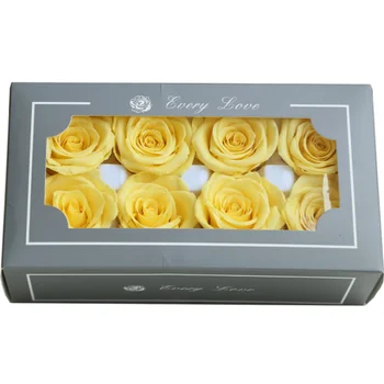 Immortal forever eternal 4-5cm golden yellow rose heads for garden floral decor