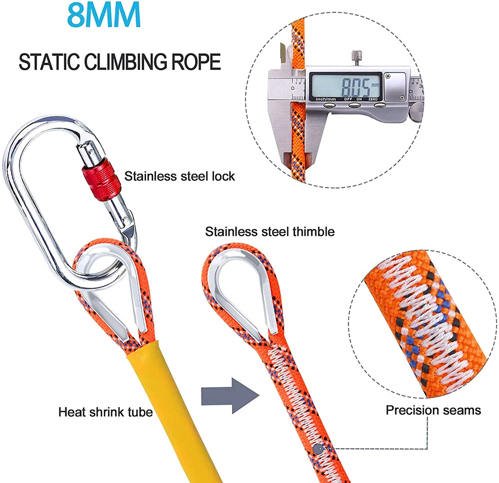 Climbing Rope 10m 20m 30m Tree Climbing Ropediameter Static Rock