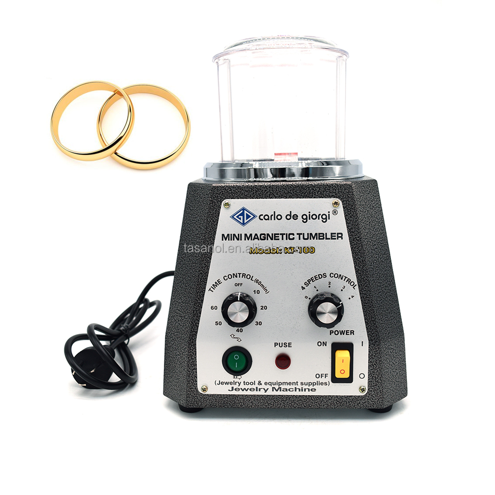 KT-100磁気タンブラー磁気ポリッシャー 4段階速度ジュエリーポリッシャー KT-100 500gジュエリーツール磁気タンブラー磁気研磨タンブラー磁気