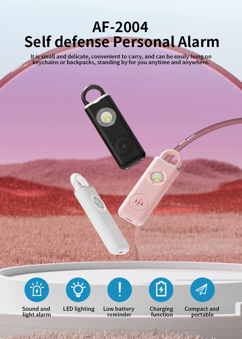Women's Safety Self-Running Alarms with SOS - Image 2