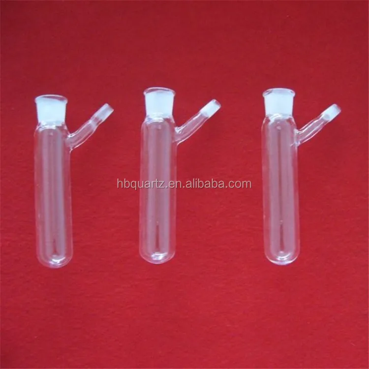 Round Bottom Grind Neck Customize clear Quartz  test Tube