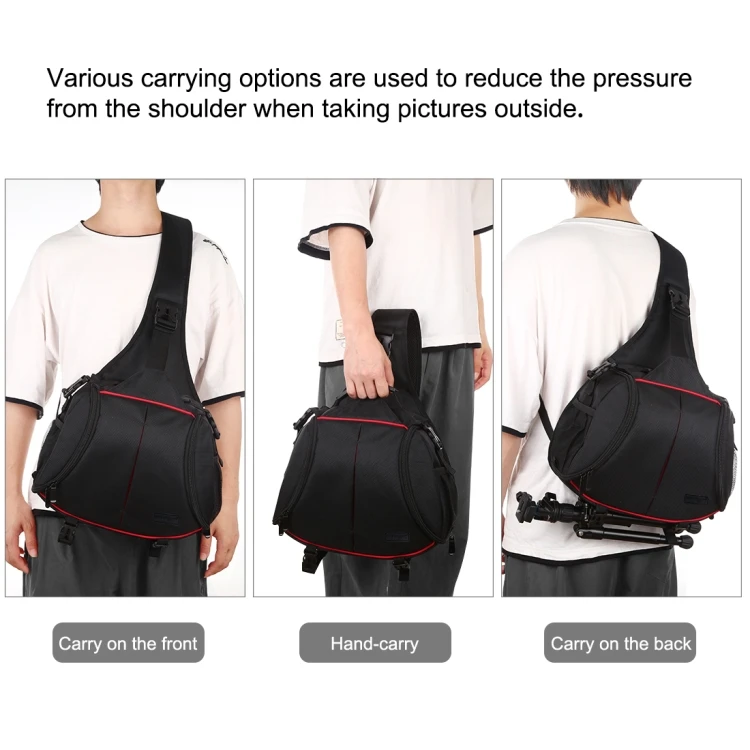 PULUZ Style SLR Camera Outdoor waterproof camera Bag Sling Waterproof Triangle Backpack Single Shoulder Messenger Bags