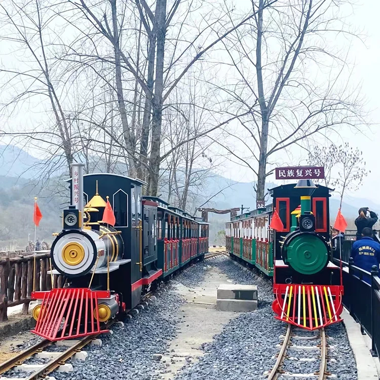 Large Outdoor Amusement Park Equipment - Track Train Rides