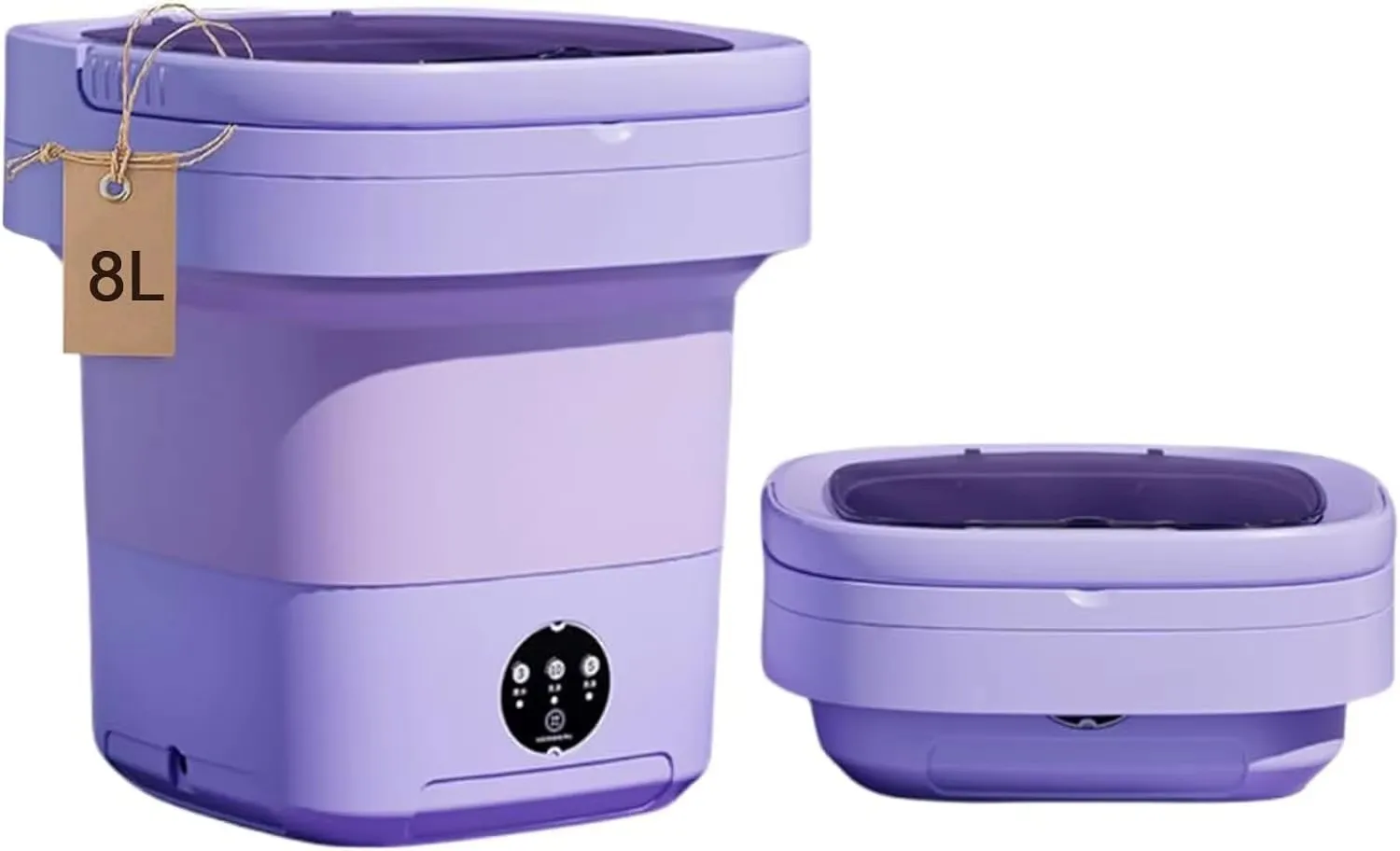 Hot Selling  Portable Washing Machine 8L High Capacity Mini Washer Foldable Washing Machine with 3 Modes  Half Automatic Washt