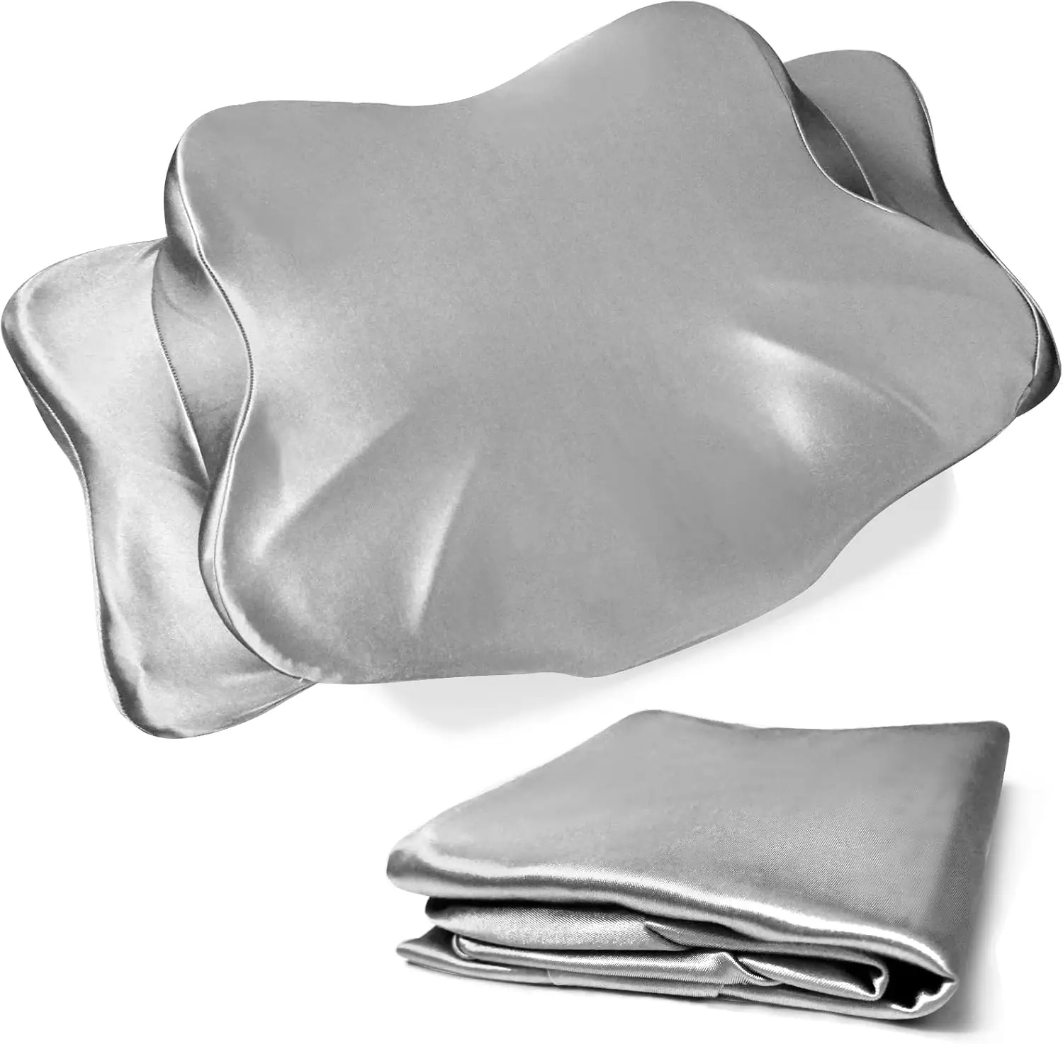 Sarung Bantal Kontur Sederhana dengan Logo Kustom, Bahan Sutra Satin 600TC, Dapat Dilepas dan Dicuci, Bersertifikat Oeko-Tex 100, Dilengkapi Resleting