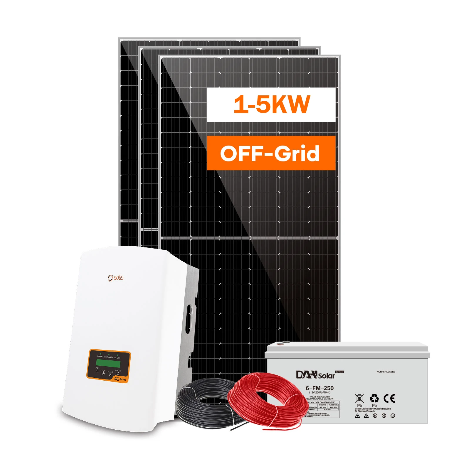 Complete 5KW solar energy system off grid with all kits for home use