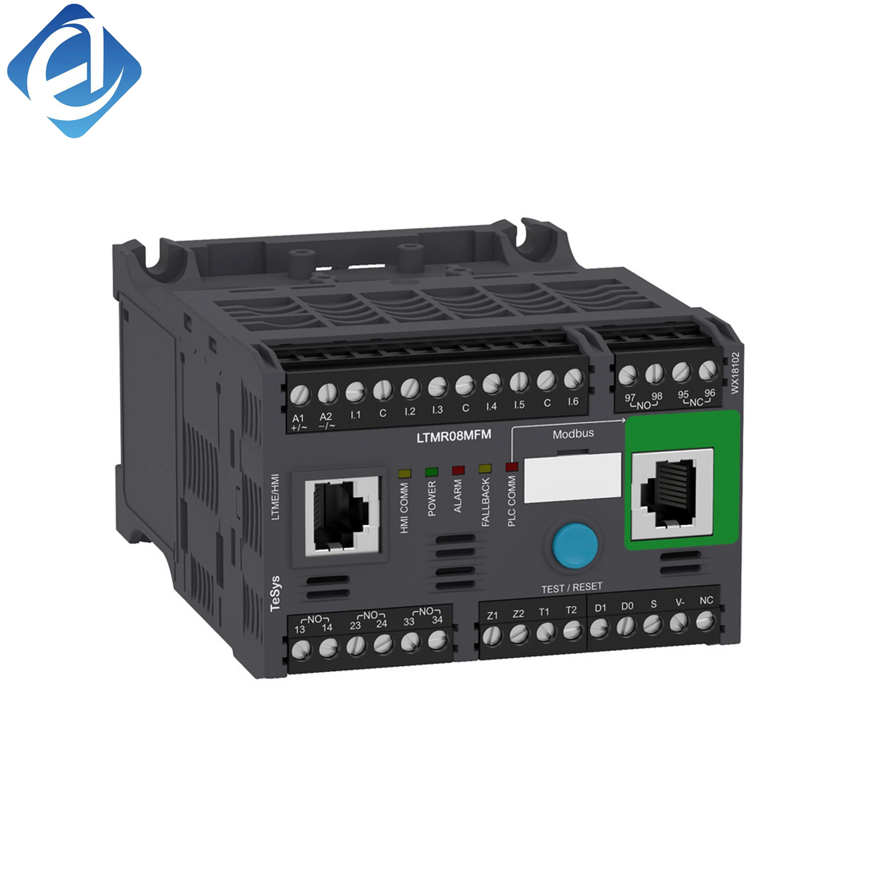 New Original LTMR08MFM TeSys T series motor management relay. It provides comprehensive motor monitoring, overload, short circuit and phase protection with 8A rated current. Integrates precise data detection and communication function