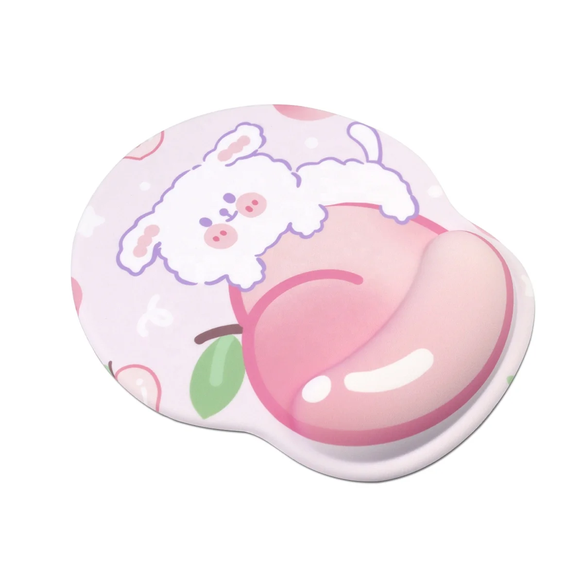 Anime Gaming Mousepad With 3D Wrist Support - Yellow Desk Mat With Anti-Slip Base For Office And Gaming