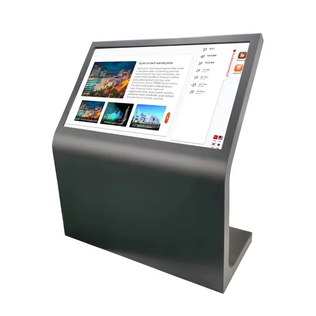 43 inch Interactive Touch Screen Information Kiosk L Shape Shopping Mall Wayfinding Display