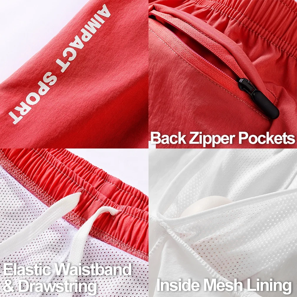 Aimpact Solid Running Shorts For Men 3 Inch Jogging Road Track Running