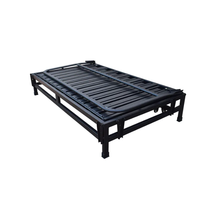 Space Saving Three Fold Sofa Bed Mechanism Metal Folding Iron Bed Frame